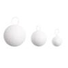 Pure White Foam Snowball Ornament for Christmas & Wedding Decor