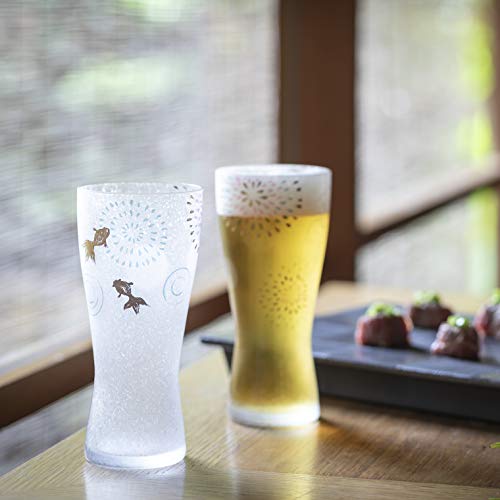 Aderia Beer Glass Made in Japan 10oz (Fireworks)