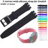Silicone Unisex Sport Strap Classic Watch Band For Swatch Jelly Skin 19mm 17mm