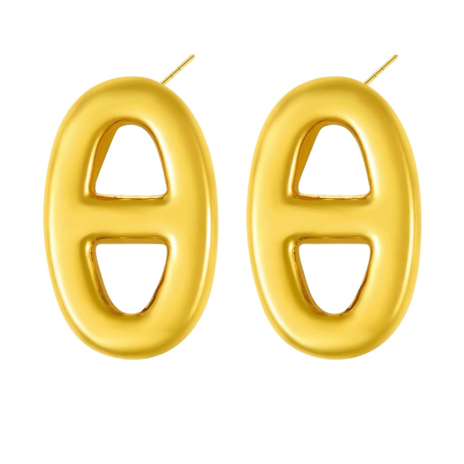 Stainless Steel Earrings for Women Vintage Luxury Stylish Titanium Steel Jewelry one size