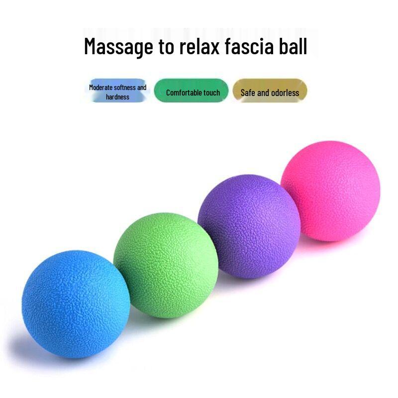 Yoga Myofascial Massage Ball Set - TPR Peanut & Hockey Balls for Deep Muscle Relaxation and Foot Therapy.