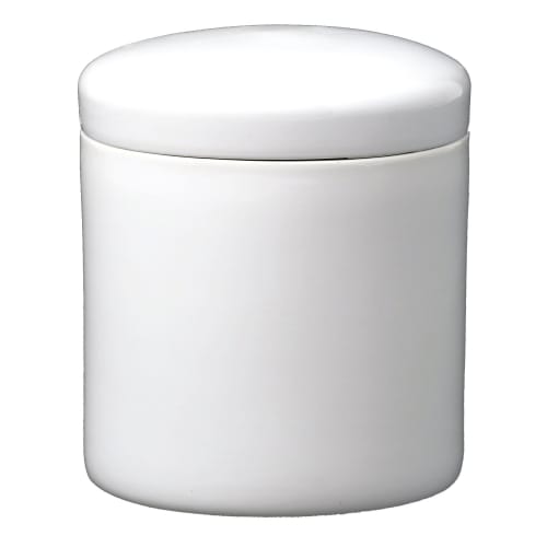 White, Cut-edge Urn / 7 Inches / Simple Urn / Suitable for Direct Burial, Family Funeral, Division of Ashes, Keeping At Home, Memorial Service, and Pe