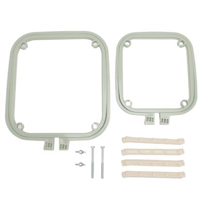 Bastidor de bordado de doble capa, soporte de aro de puntada, herramienta de soporte de costura ABS integrada y ajustable