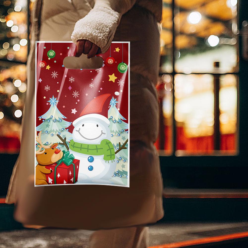 50/100pcs Christmas Gift Bags Santa Claus Bag Christmas Decoration for Home 2026 Navidad Natal New Year 2026 Packing Bag