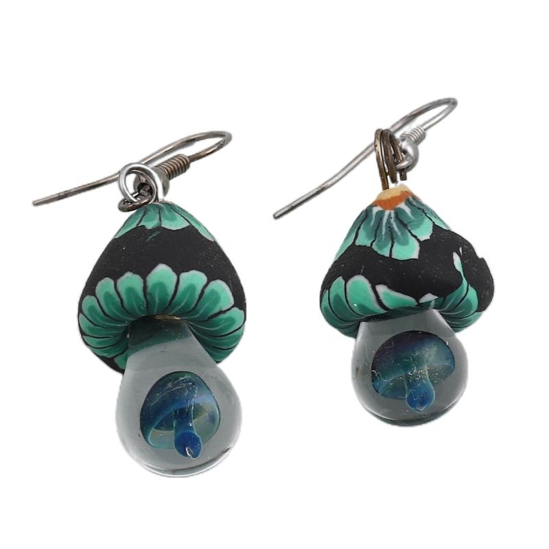 

Unique Dangle Earrings Simple Colorful Mushroom Pendant Drop Earrings Statement Jewelry Fashion Small Hoop Earrings 1