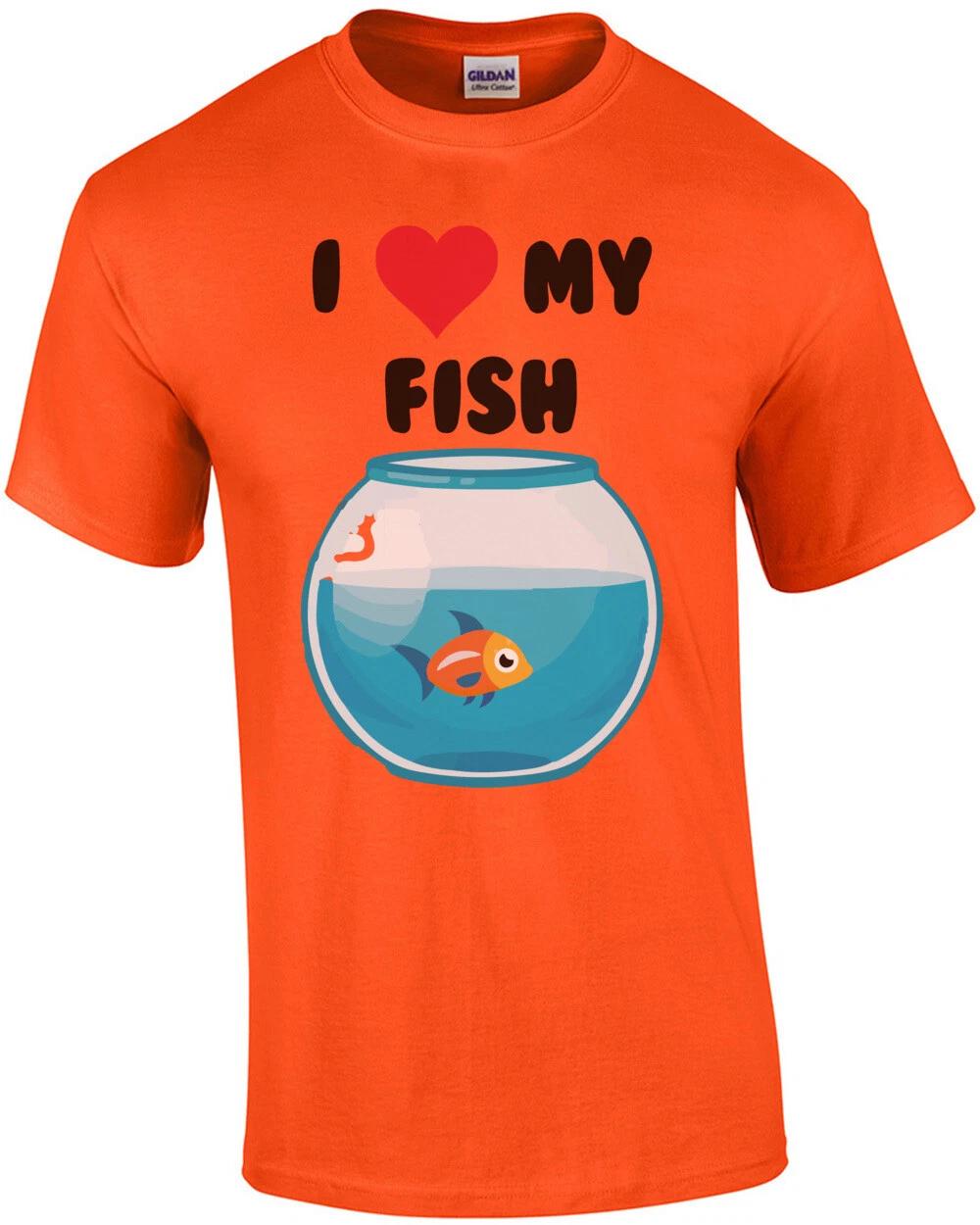I love my fish - fish t-shirt XL