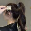 New Rhinestone Pearl Crab Hair Clip Women Fixed Ponytail Hairpin Holder Barrettes Y2k Girls Hair Accessories Claw Clip