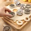 Metal Pastry Cookie Cutter Set Mini Christmas Sandwich Biscuit Baking Molds Xmas Tree Snowflake Gingerbread Shape Cakes Decor