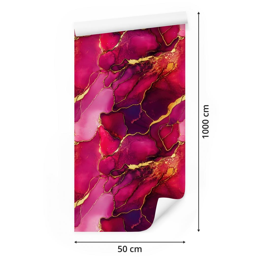 Ink Wallpaper Purple, Pink and Burgundy for Living Room and Bedroom 50x1000