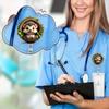 Cute hedgehog badge holder for students, RNs, and medical staff. Ideal for public decorations.