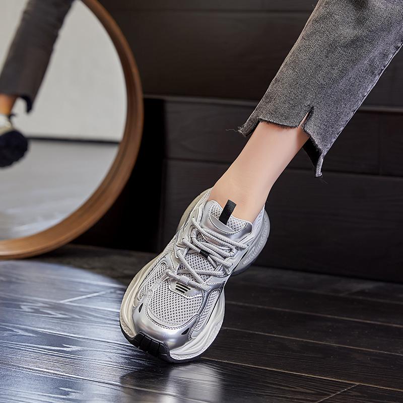 Thick Soled Women'ssneakers Shoes Breathable Running Shoes Women's Fashion Student Girls Shoes