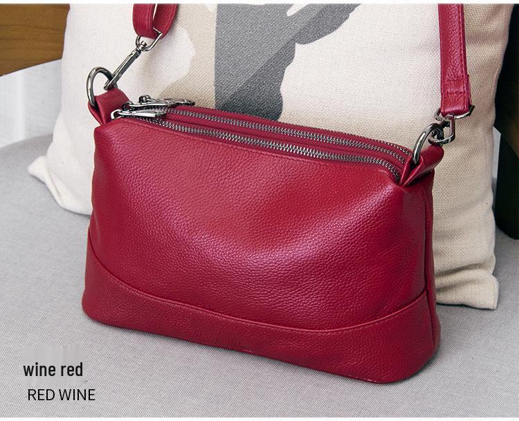 Women's 2025 Trendy Genuine Leather Multi-Zipper Crossbody & Shoulder Bag - Soft Cowhide Handbag
