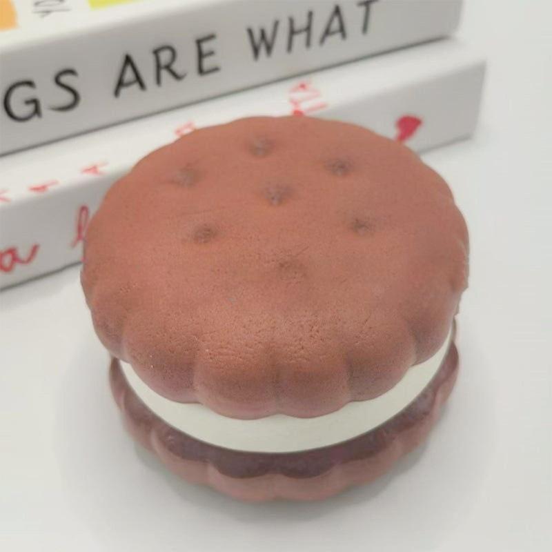 Slow Rising Squishy Biscuit Fidget Toy Soft Touch Realistic Design Great For Stress Relief Kids Adults