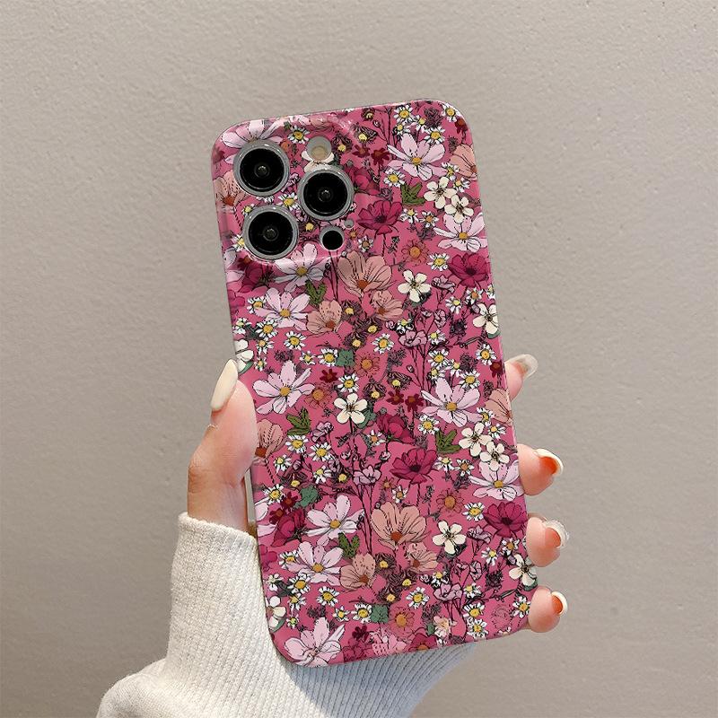 

Red Floral Film 11 for For IPhone15 for Apple 12 All-inclusive 14promax13 Niche Ins Style For iPhone 17PROMAX