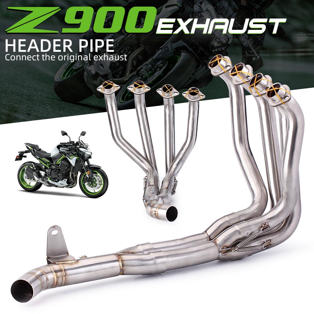 Motorcycle Exhaust Full System Muffler Front Header Pipe Tube Slip-On For Kawasaki Z900 Z 900 2017 2018 2019 2020 2021