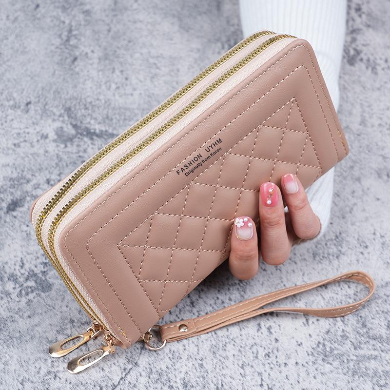 Women's 2023 Long Korean Style Wallet: Double Zipper Phone Bag, Large Capacity Card Holder, Coin Purse.