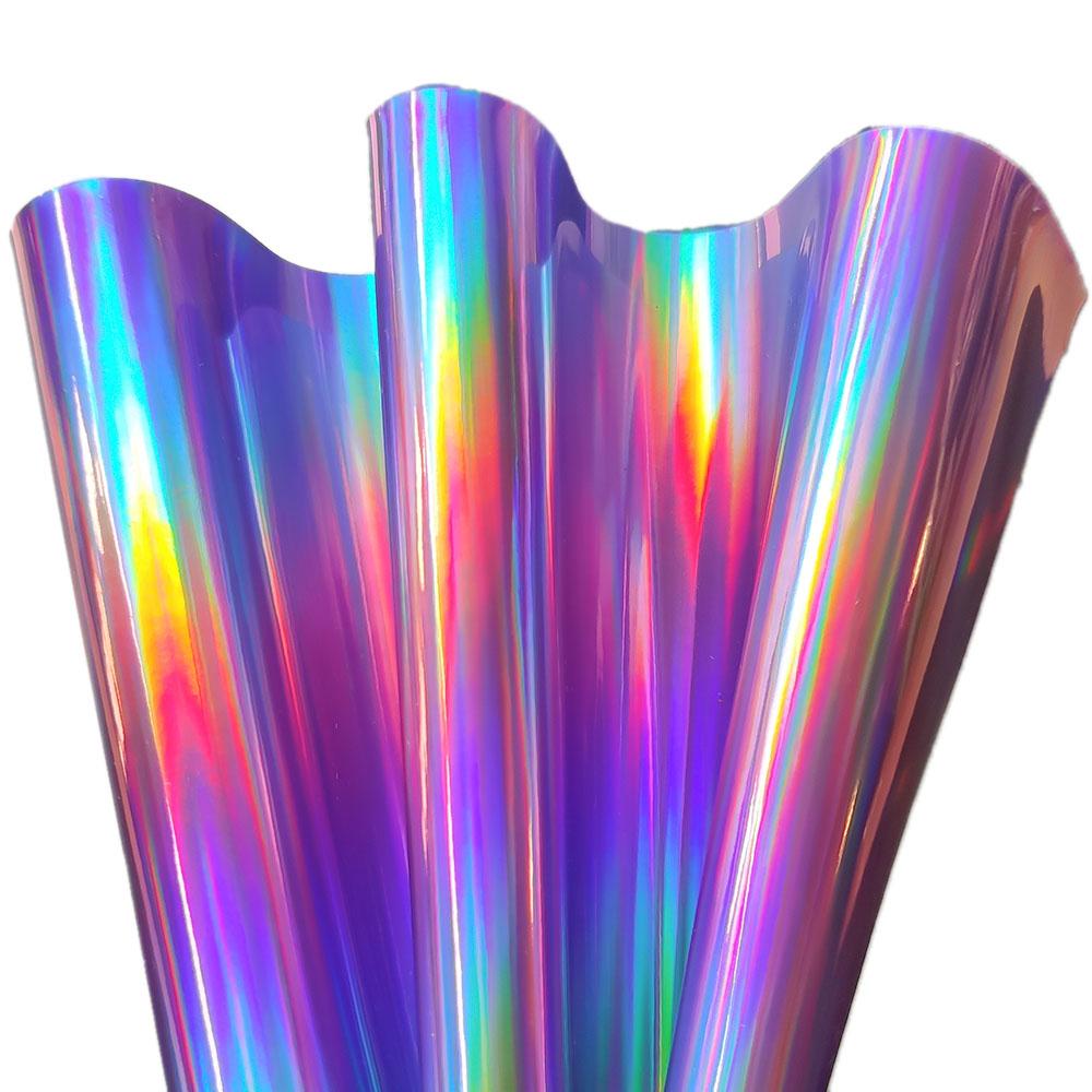 Hologram Iridescent Rainbow Mirrored Faux PU Leather Synthetic Laser Leatherette Fabric Craft Cloth DIY Bows Making Earring