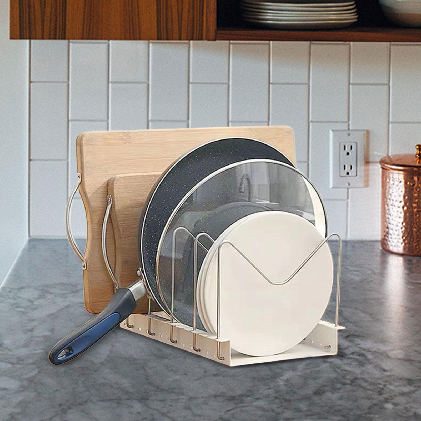 

Регулируемый кухонный органайзер для крышек кастрюль и разделочных досок 5 Support Frames B