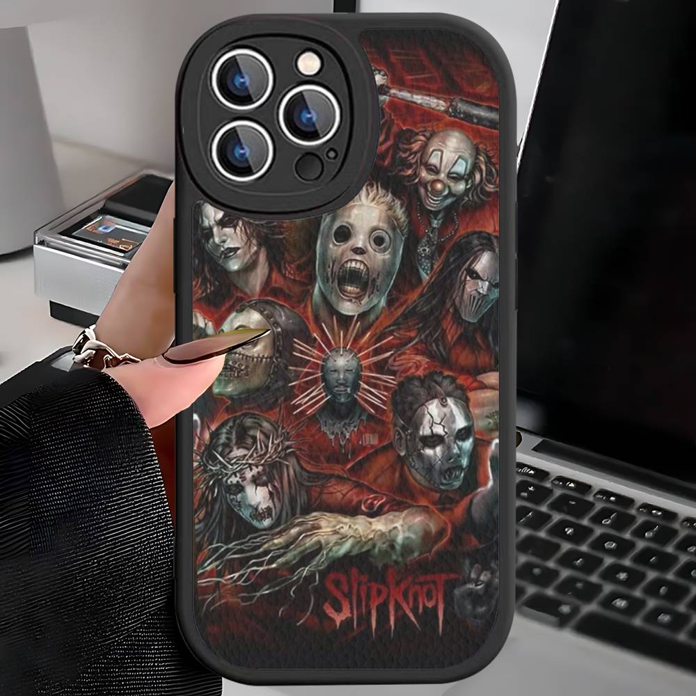 Slipknot Band Phone Cover For IPhone 16 15 14 13 12 11 Pro Max Plus Leather Soft Case