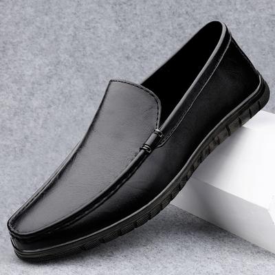 2024 Handmade Genuine Leather Men's Shoes Slip On Loafers Men Casual Flats Hot Sale Driving Shoes Outdoor Moccasins Penny Shoes