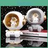 Dreamy Space Astronaut Star Night Light Creative Home Decor Children's Savings Jar Resin Craft