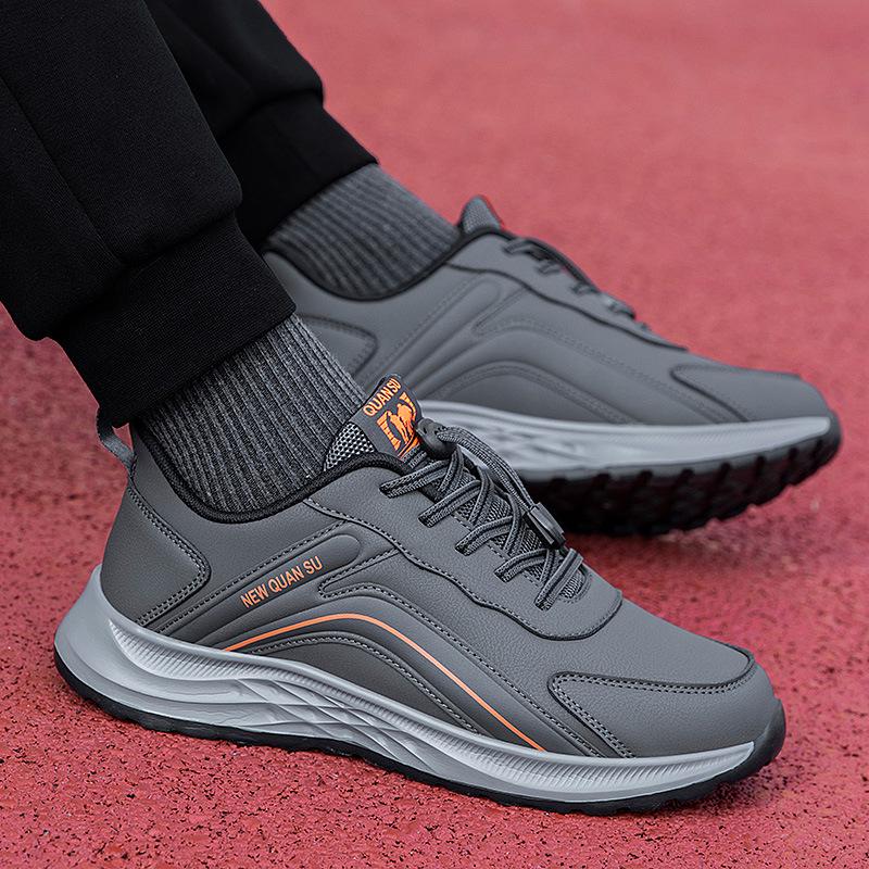 Men s Non-Slip Water-Repellent Leather Walking Shoes for Autumn and Winter 39