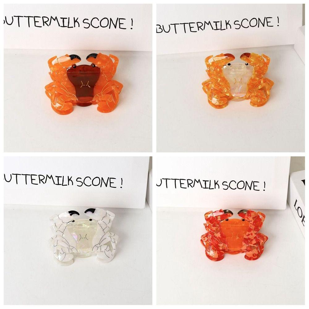 Lovely Ocean Animal Shark Clip Sweet Creative Hair Claw Personalized Crab Acetate Hair Clip  Travel