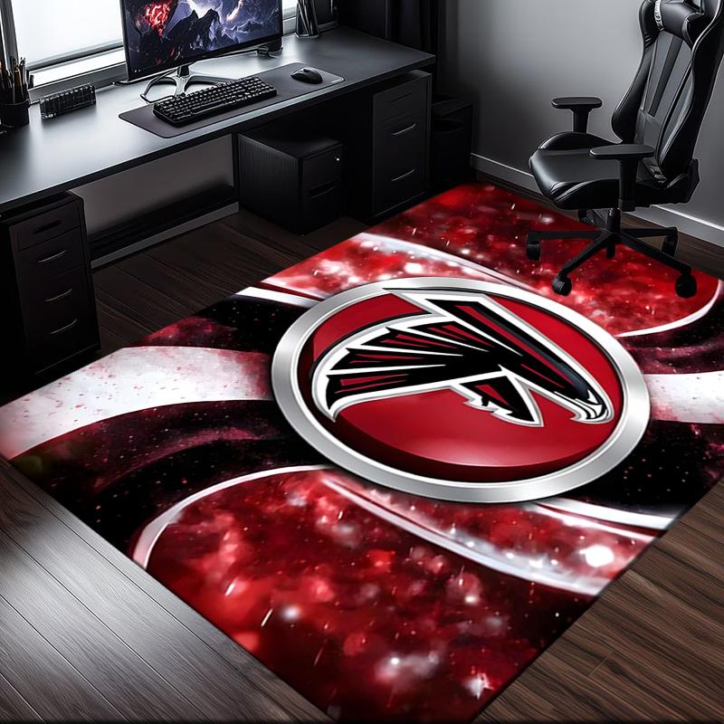 Atlanta Logo Rug Office Carpet Non-Slip Mat, Chair Rug Floor Covering for Gaming, Bedroom, Living Room , Home Decor Christmas Gift