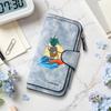 Cute Pineapple Surfing Printed Wallet Casual Card Holder Durable Portable Multipurpose Fashion Trendy Daily Use Purse