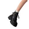 Martin boots autumn and winter new thick-soled heightening short boots British style temperament velvet short boots