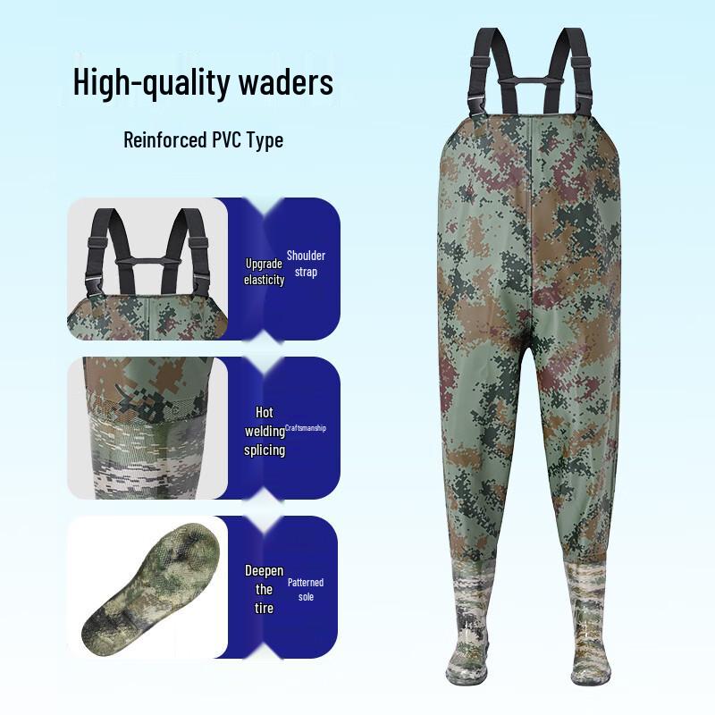 Pelaim Waterproof Wading Suit with Boots One Size