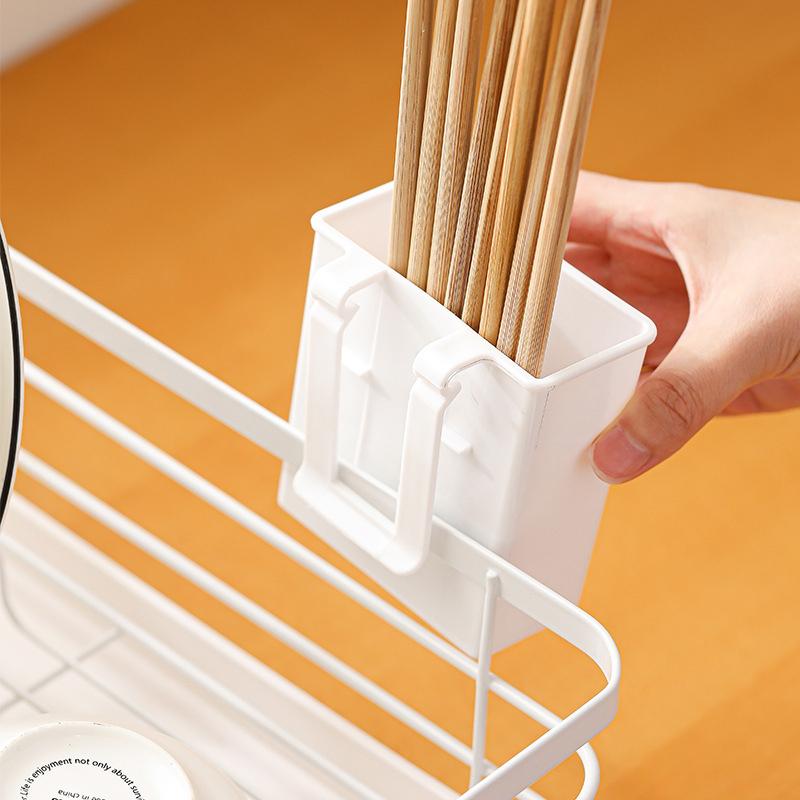 Kitchen Supplies Plastic Chopsticks Holder Basket Wall Hanging Cutlery Storage Box Kitchen Tableware Holder Spoon Drain Basket