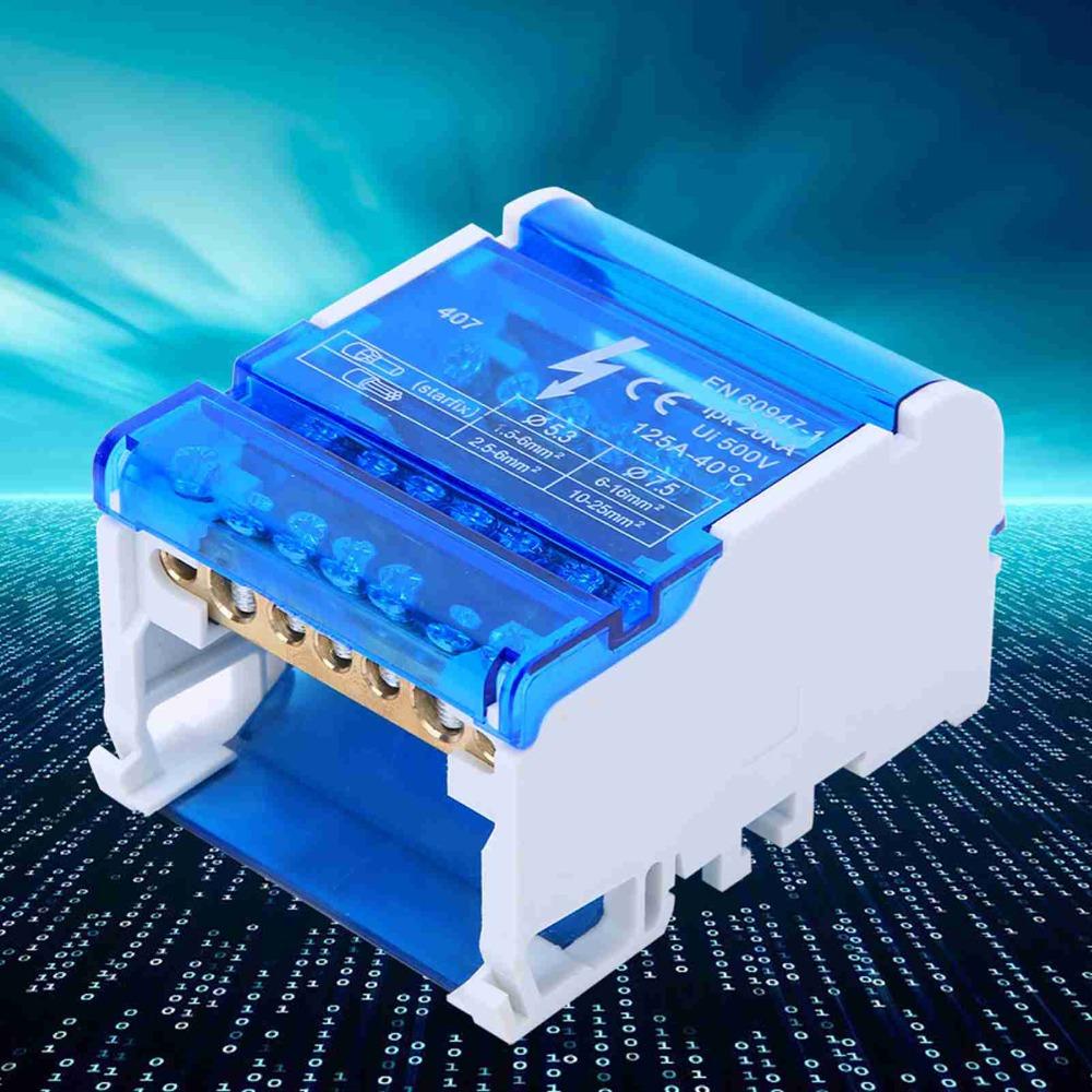 407 Din Rail Terminal Block Distribution Box 4-Level Terminal Block Junction Box  Power Management