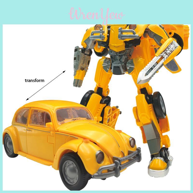 Yellow Bee Transformer Robot Plastic Material Creative And Cool Style