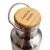[mana.] ORGANIC LIVING Stainless Steel Long Bottle, 500ml, Double-walled Vacuum Structure, Keeps Drinks Warm for Long Hours