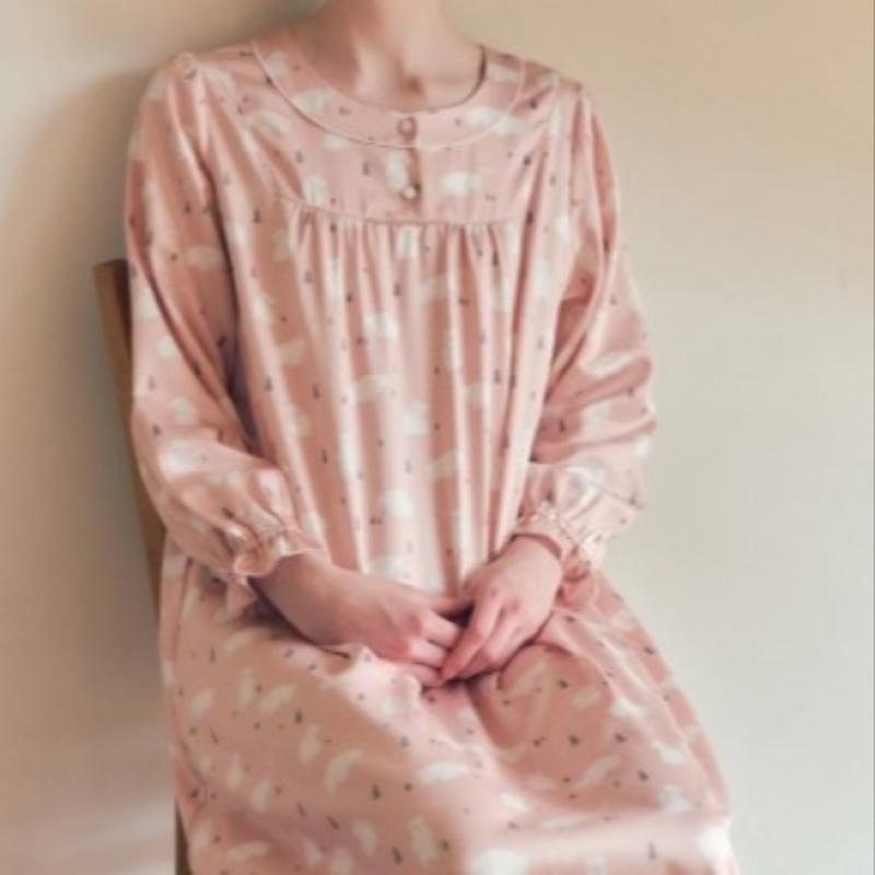 Venus Soft Comfortable Bear Print Couple Dress Pajamas Vgn4571m