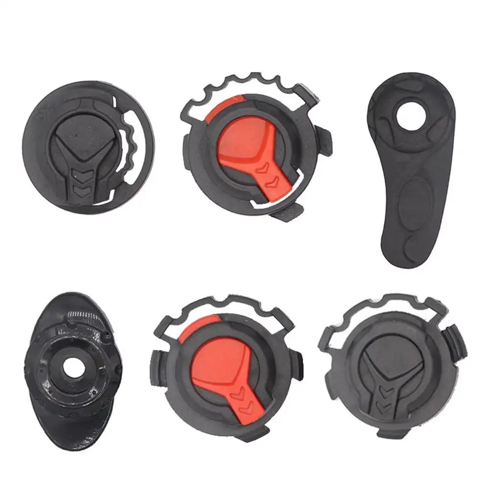 1Pair Motorcycle Helmet Fixed Buckle Rotate Switch Buckle Mirror Holder Lens Base Helmets Screws Helmet Lens Button Replacement