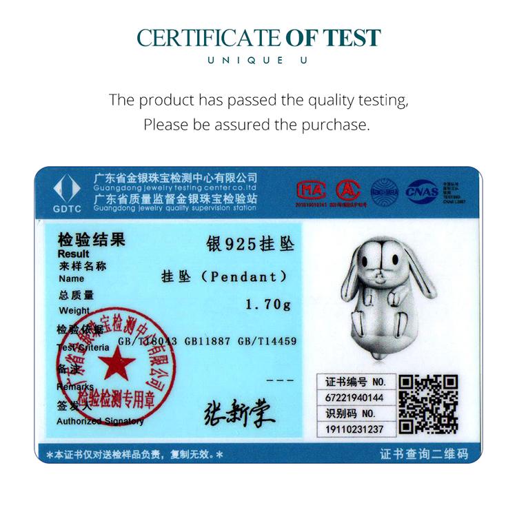 BAMOER 925 Sterling Silver Cute Lop-eared Rabbit Charms Bead for Women Bangle and Bracelet DIY Fine Jewelry