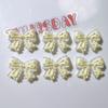 6PCS Small Dot Bowknot Charm Planar Resin Patch Jewelry Making Scrapbook Diy Party Hairpin Accessories Home Decoration Craft