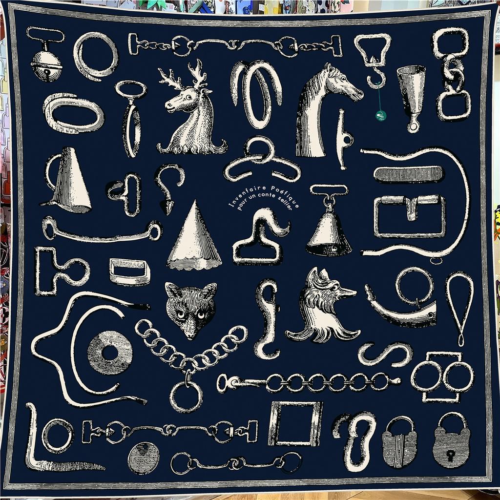 Women'S Stylish Faux Silk Wool Scarf 130X130Cm Elegant Large Warm Gift Ladies Office Party Christmas Celebrations