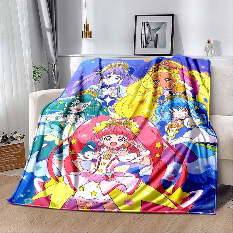 This 3D printed Pretty Cure soft plush blanket is made of flannel and is suitable for use in living rooms, bedrooms, beds, sofas