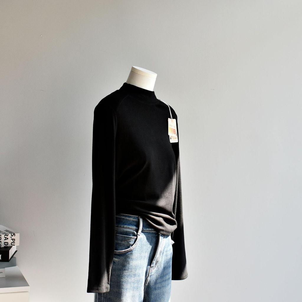 **Dámský zimní svetr Meiyabi s polovičním rolákem, francouzský úplet**