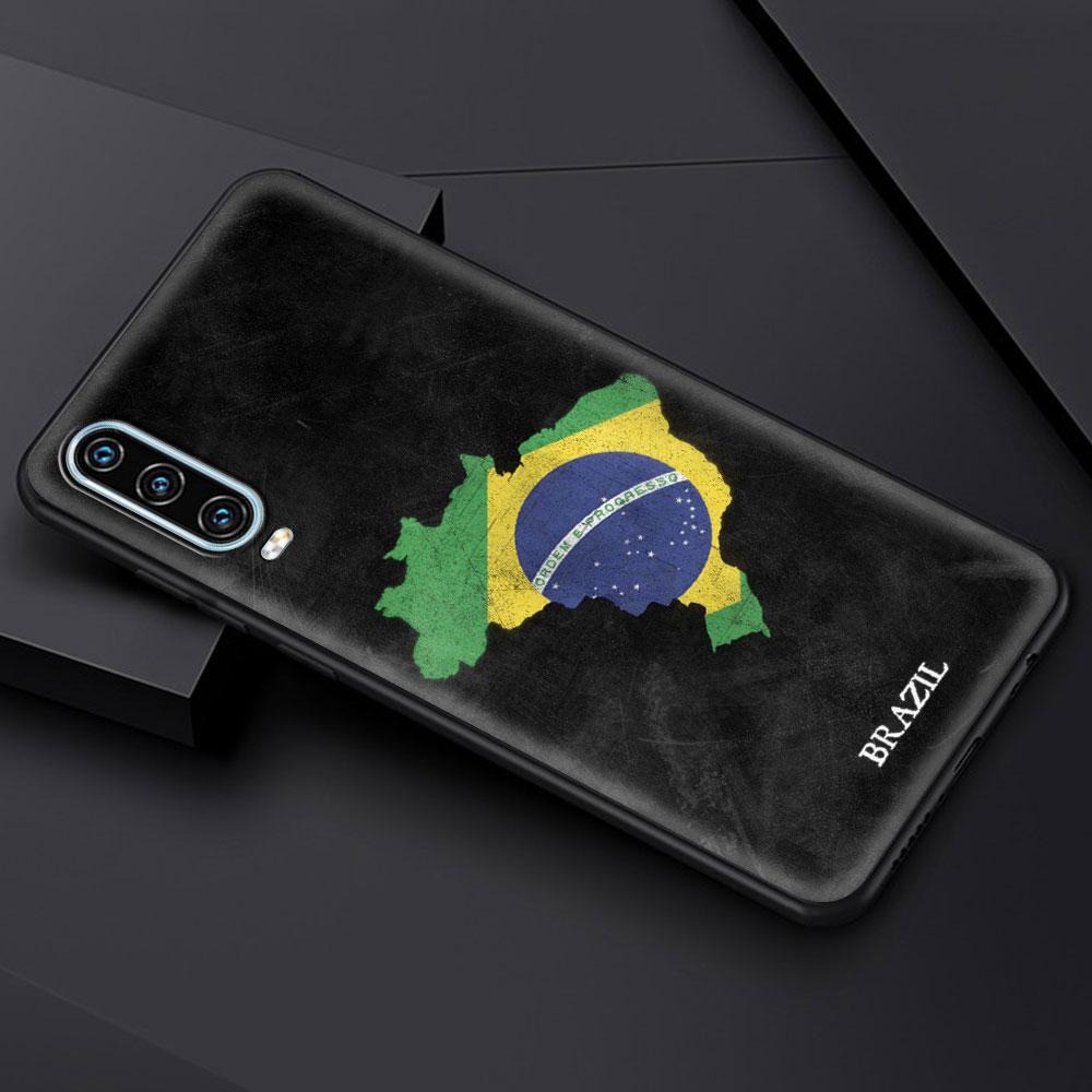 Brazil Brazilian Flag Football Phone Case For Huawei P30 Lite P50 Pro P20 P40 Lite E P Smart Z 2021 Y6 Y7 Y9 2019 Y6p Y9s Cover