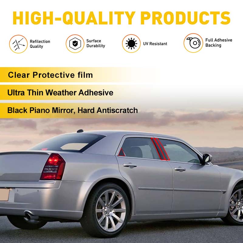 6Pcs Car Window Pillar Posts Door Trims Cover Fit For KIA Seltos 2020 2021 2022 2023 Auto BC Column Glossy Black Stickers Parts