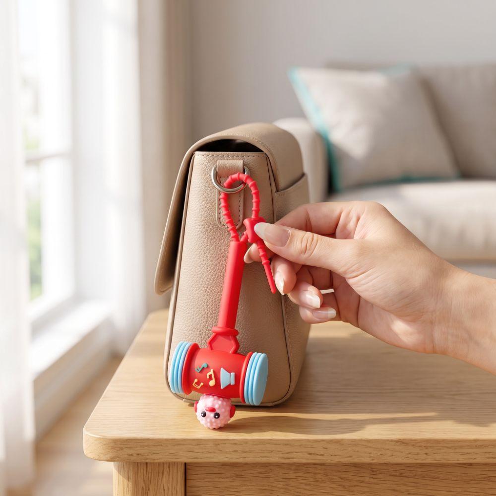 Cute PVC Sound Hammer Keychain Bag Pendant Noise Making Hammer Squeaky Hammer Pendant Collection