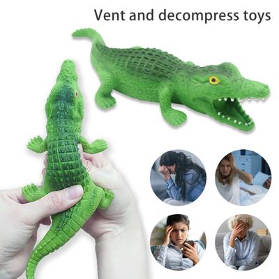 Green Crocodile Squeeze Toy Slow Rebound TPR Stress Relief Stretch Animal Squishes Sensory Fidget Pinch Toy Kids Adults Christmas Gift