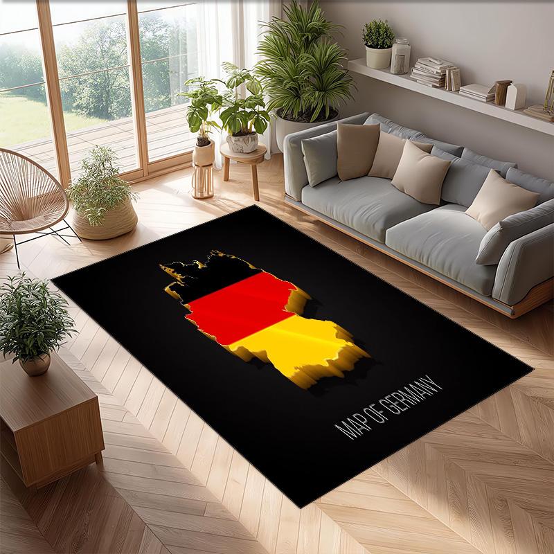 Germany national football team Printed Flannel Area Rug Non Slip Soft Polyester Floor Carpet Indoor Decor Mat for Bedroom Living Room Sofa