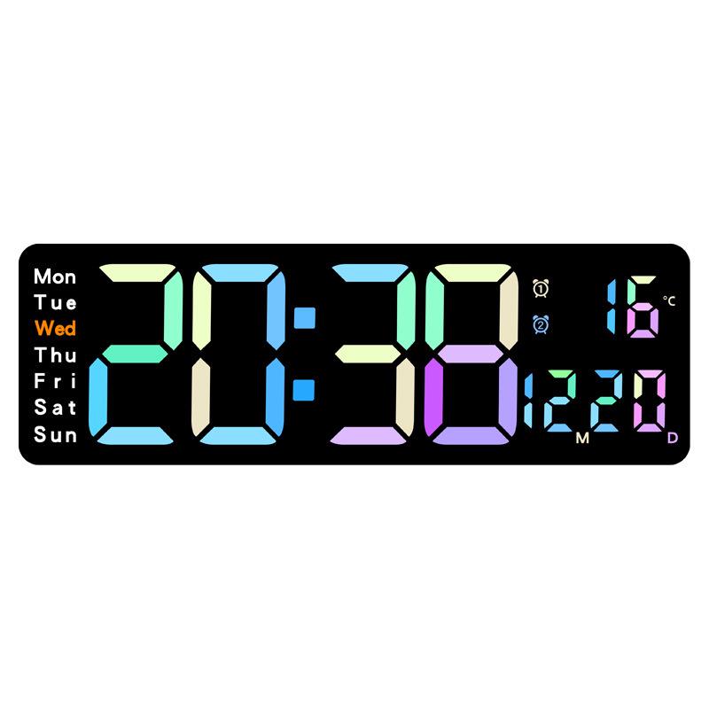 New Multifunctional Colorful Wall Clock with Countdown Timer for Living Room 5529