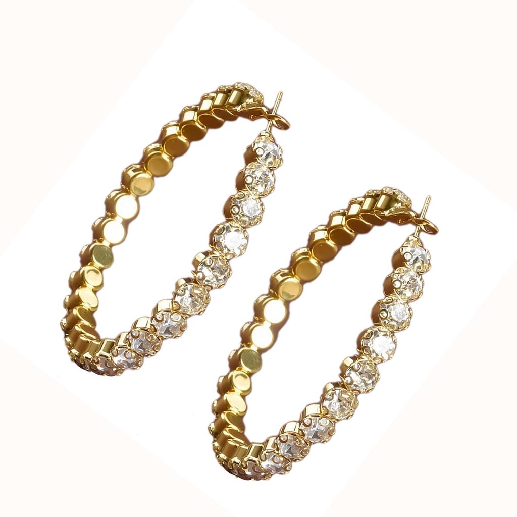 Accessories Versatile Fashion Women's C-shaped Large Earrings, Bridal Diamond Earrings Earrings