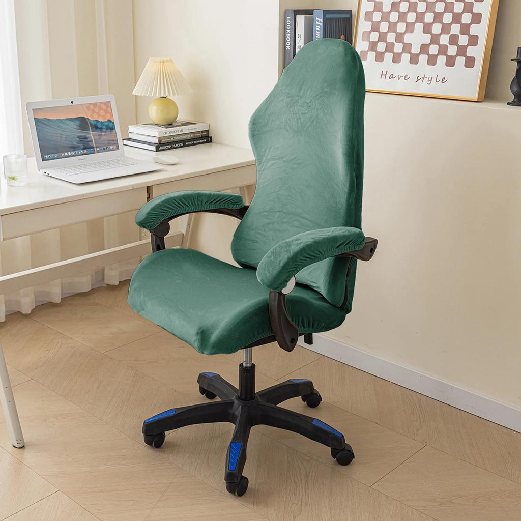 Soft Velvet Game Chair Cover for Office Internet Cafe Home Decor Computer Armrest Gaming Seat with Armrest Slipcovers 1Set/4Pcs